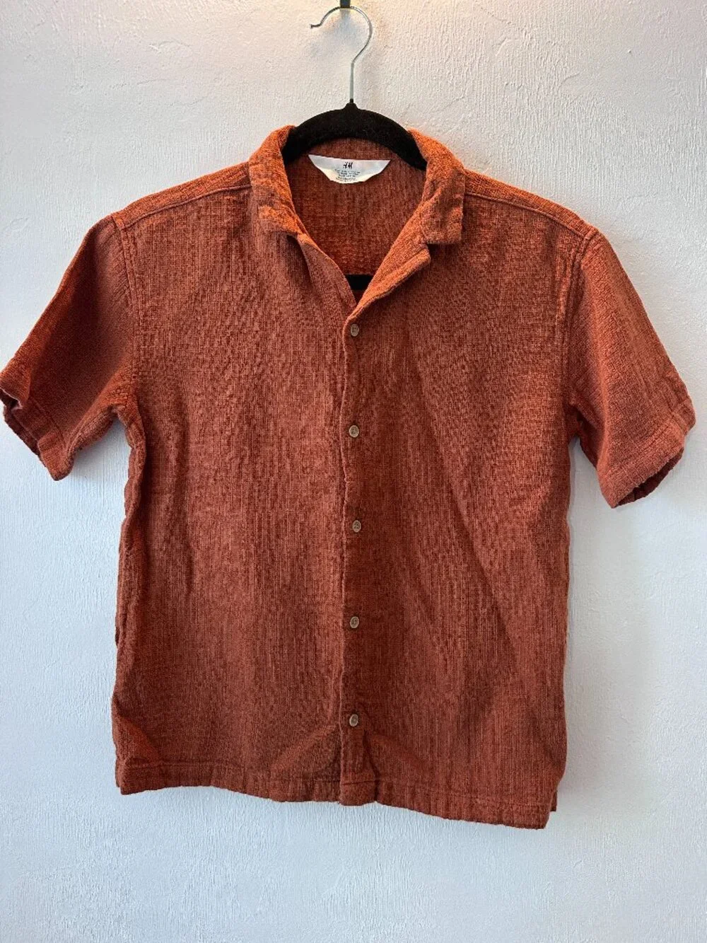 H&M Kids Rust Orange 2 Piece Matching Shirt & Shorts Set Size 10